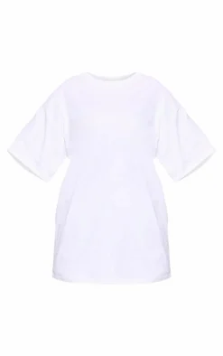 White Ny Bagel Graphic Oversized T Shirt