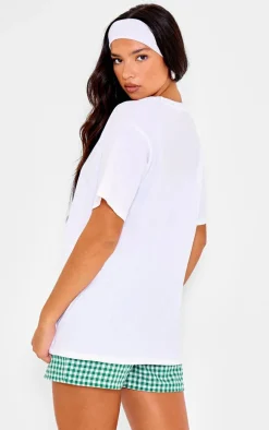 White O Clock Oversized T Shirt