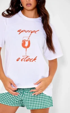 White O Clock Oversized T Shirt