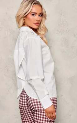 White Open Back Shirt