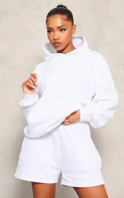 White Oversized Fit Sweat Hoodie