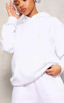 White Oversized Fit Sweat Hoodie