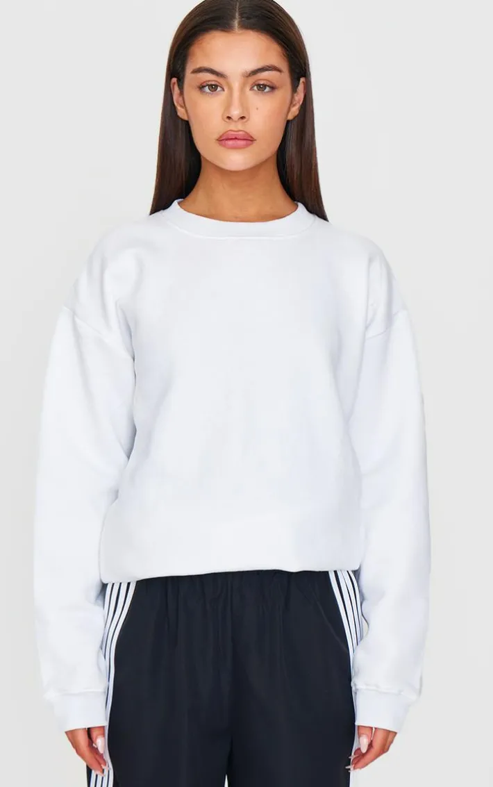 White Oversized Fit Sweatshirt