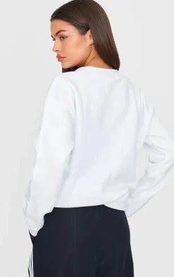 White Oversized Fit Sweatshirt