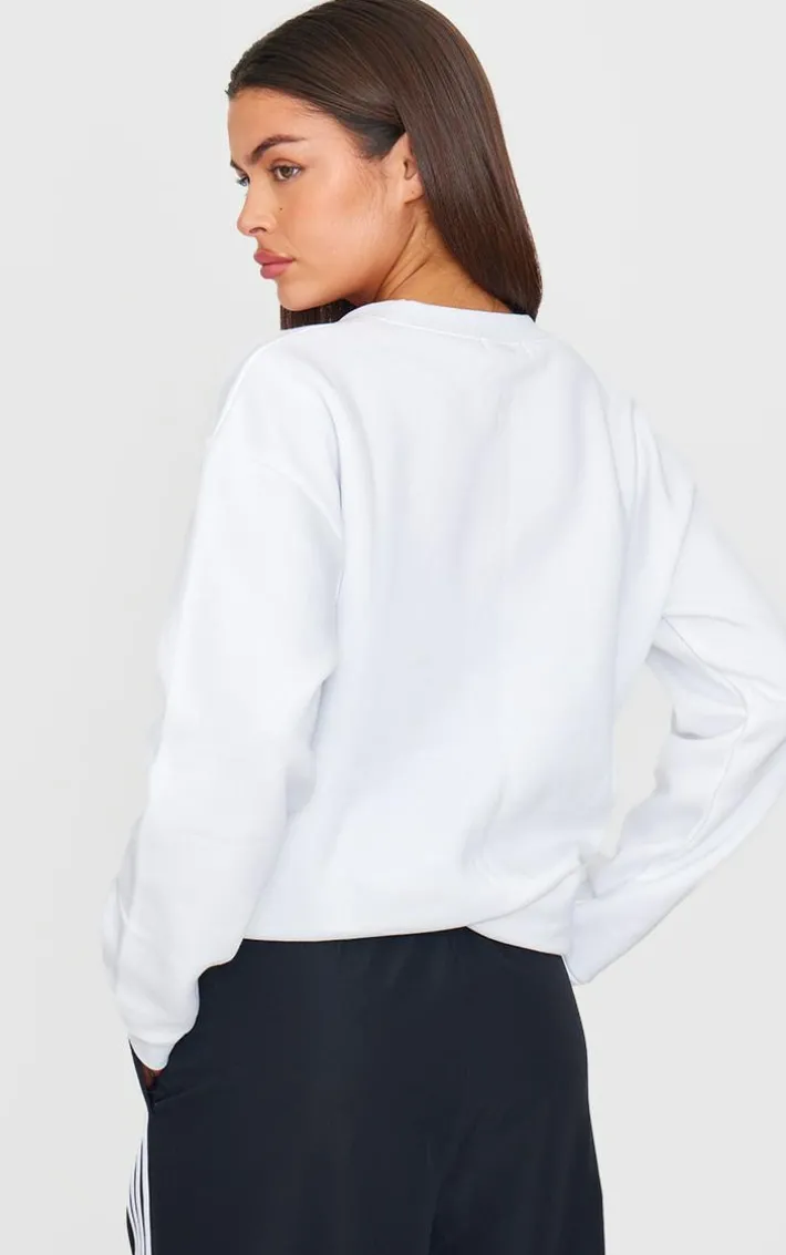 White Oversized Fit Sweatshirt