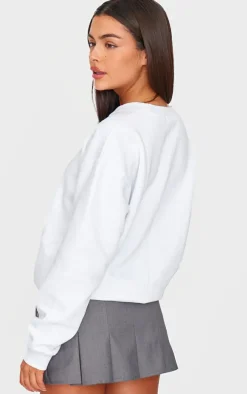 White Oversized Fitting Sweatshirt
