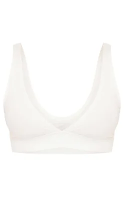 White Plunge Mix & Match Bikini Top