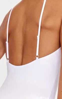 White Plunge Swimsuit