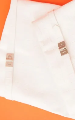 White PU Patent Croc Fold Over Block Heeled Knee High Boots