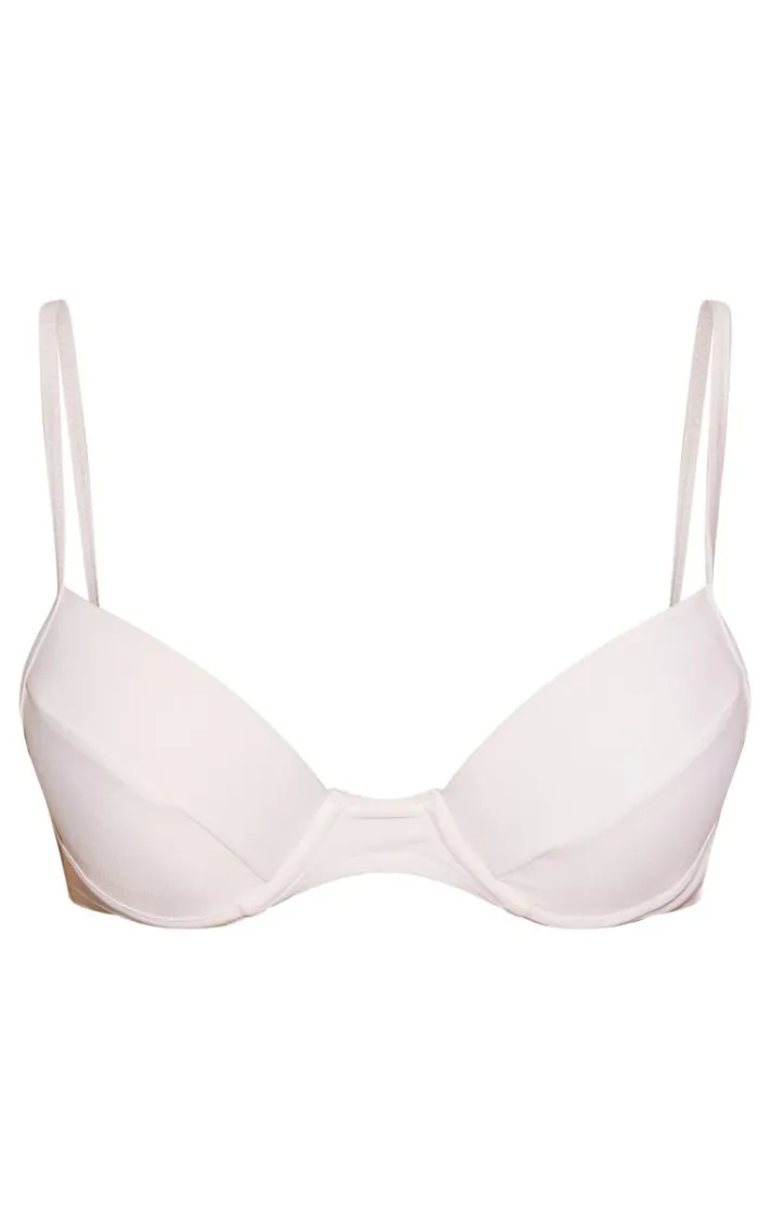 White Push Up Cupped Mix & Match Bikini Top