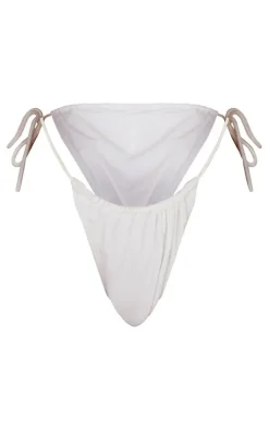 White Rope Tie Bikini Bottoms