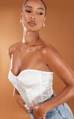 White Satin Corset