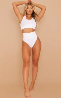 White Shapewear High Waisted Control Thong
