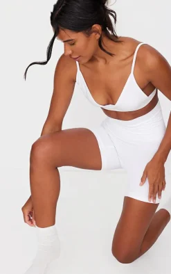 White Shapewear High Waist Control Shorts