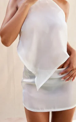 White Sheer Micro Mini Skirt