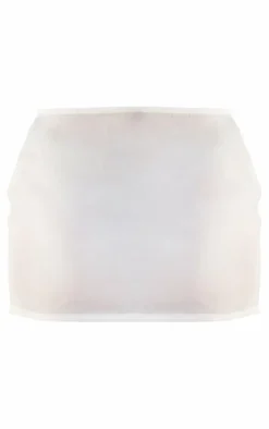 White Sheer Micro Mini Skirt