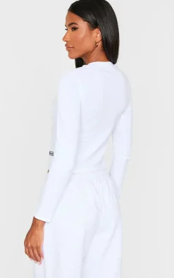 White Studio Archive Graphic Long Sleeve Baby Doll