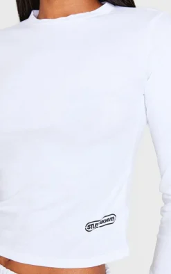 White Studio Archive Graphic Long Sleeve Baby Doll