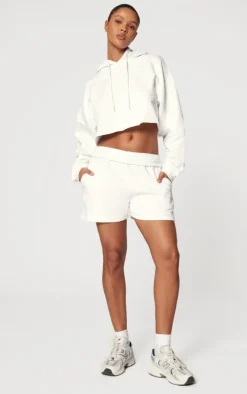 White Sweat Pocket Runner Shorts