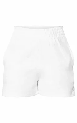 White Sweat Pocket Runner Shorts