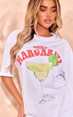 White Tequila Margarita Printed T Shirt