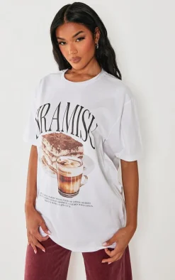 White Tiramisu Oversized T-shirt