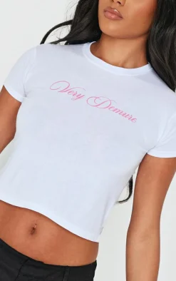 White Very Demure Baby Doll Tee