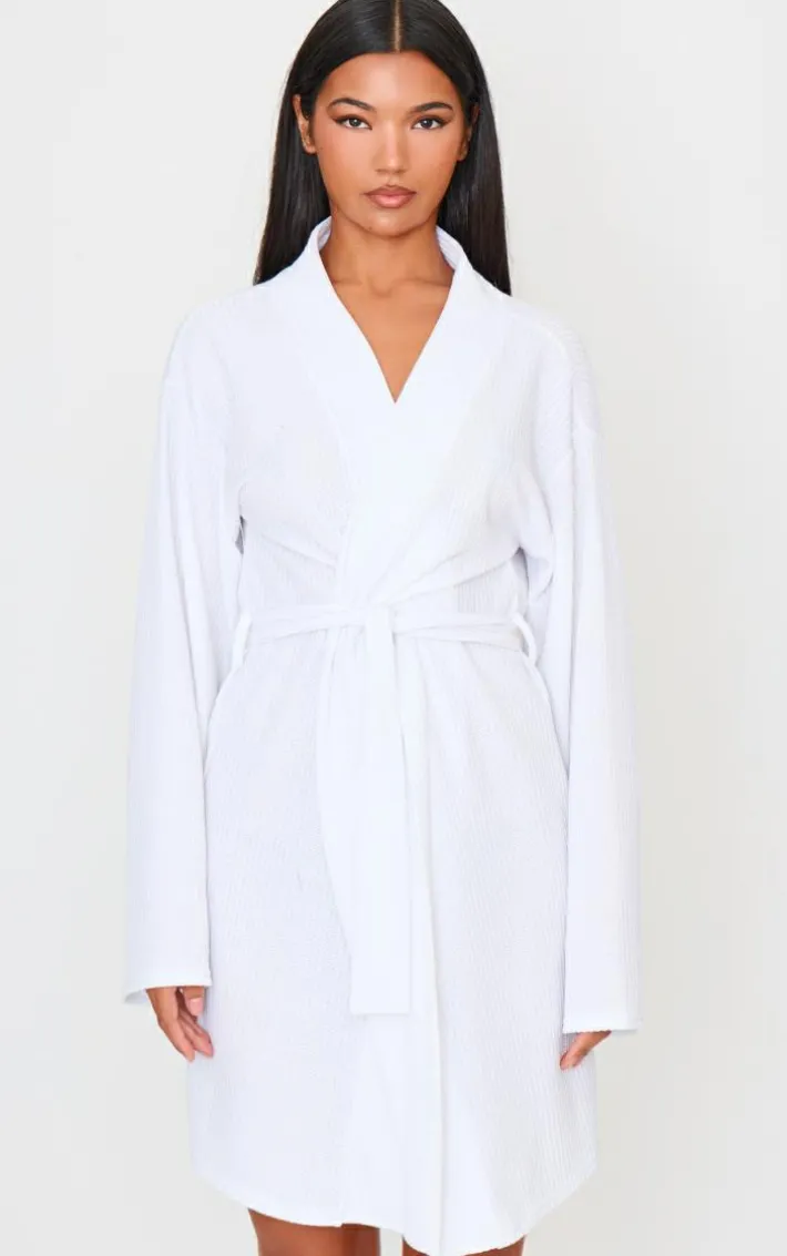 White Waffle Robe