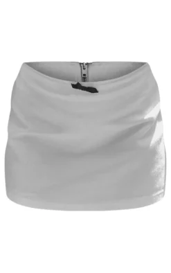 White Washed Denim Mini Skirt