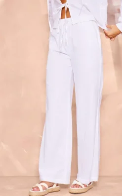 White Wide Leg Pants