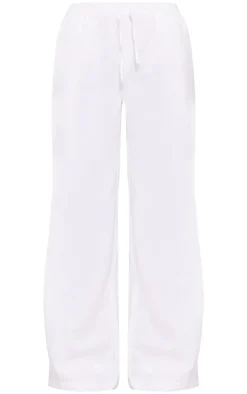 White Wide Leg Pants