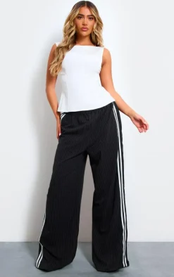 White Woven Boatneck Scoop Back Long Top