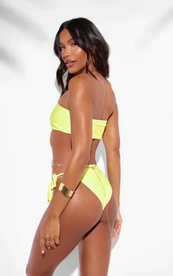 Yellow Mix and Match Bandeau Bikini Top